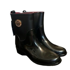 Tommy Hilfiger Black Rain Boots